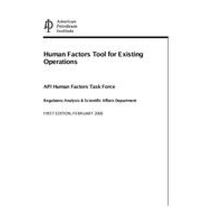 API Human Factors Tool PDF download