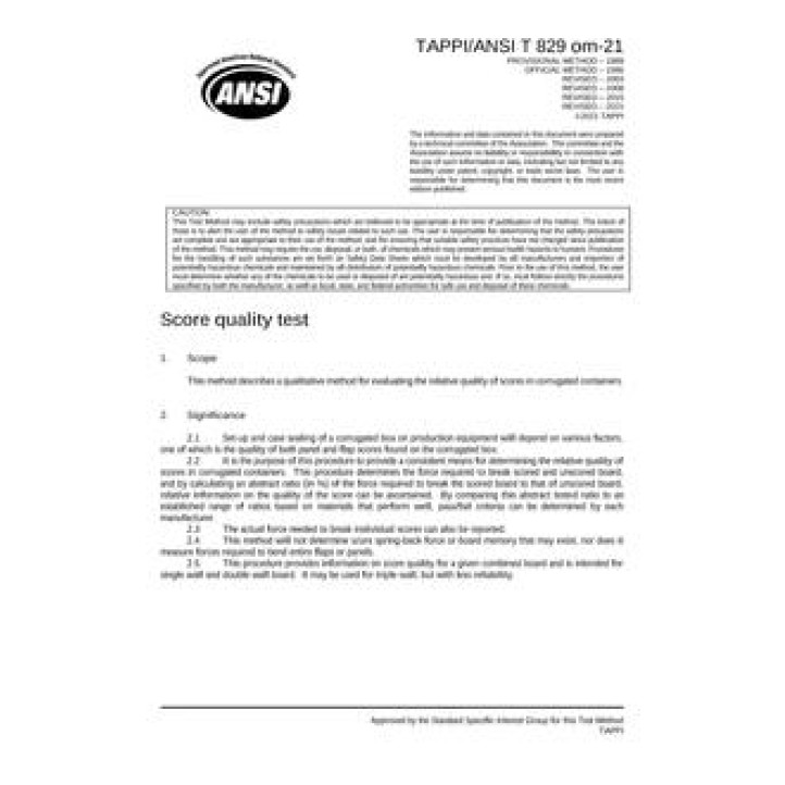 TAPPI T 829 PDF