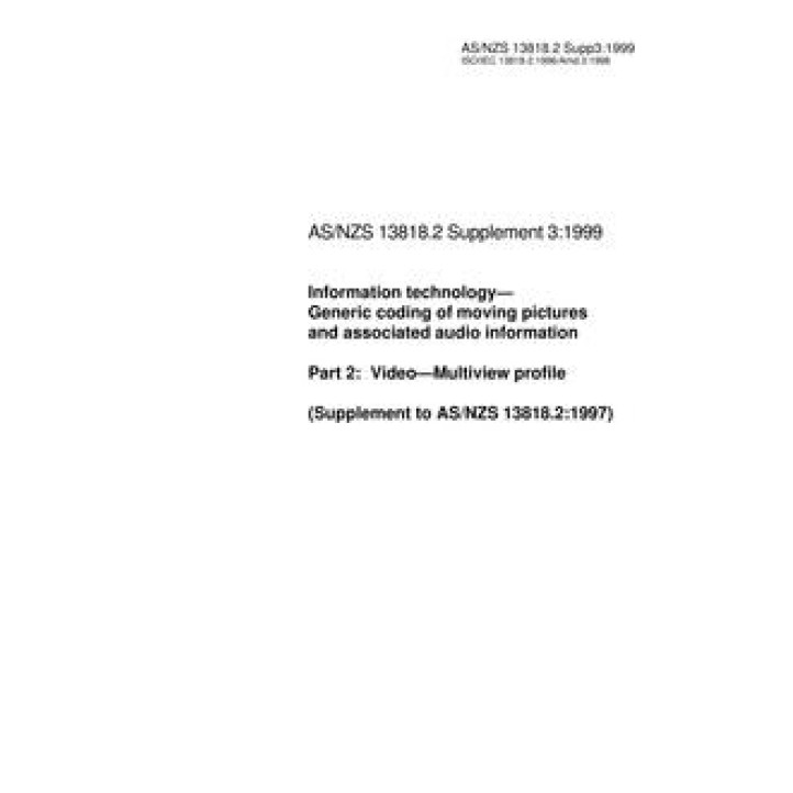 AS/NZS 13818.2 SUPP 3 PDF