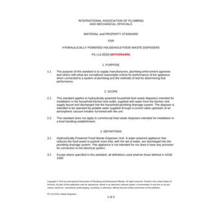 IAPMO PS 113 PDF