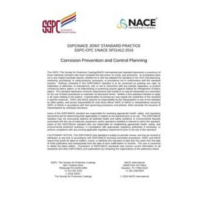 SSPC CPC 1/NACE SP21412-2016 PDF