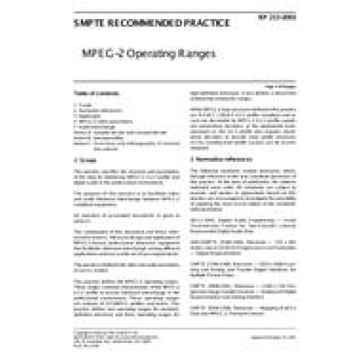 SMPTE RP 213 PDF