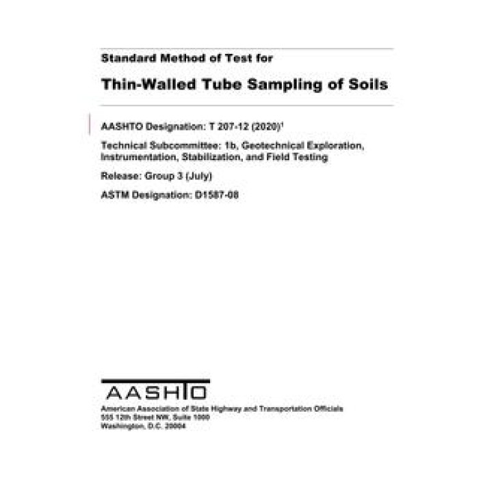 AASHTO T 207 PDF