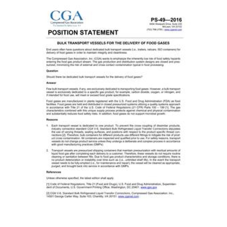 CGA PS-49 (R2022) PDF