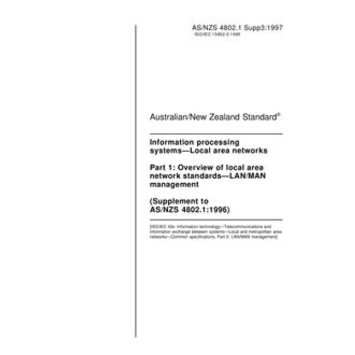 AS/NZS 4802.1 SUPP 3 PDF