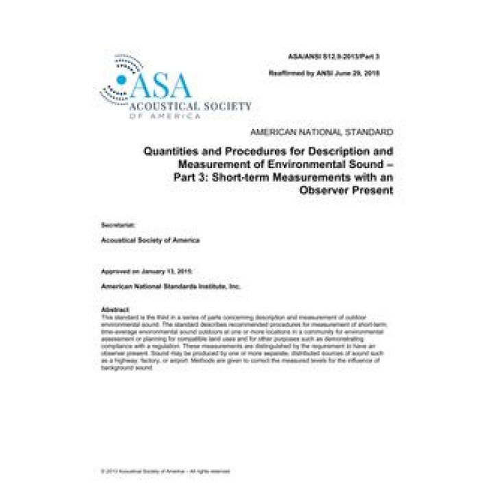 ASA S12.9 Part 3 PDF