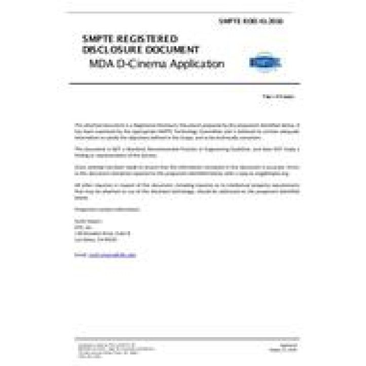 SMPTE RDD 41 PDF