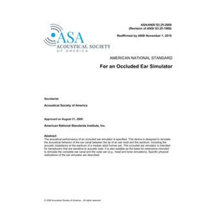 ASA S3.25 PDF