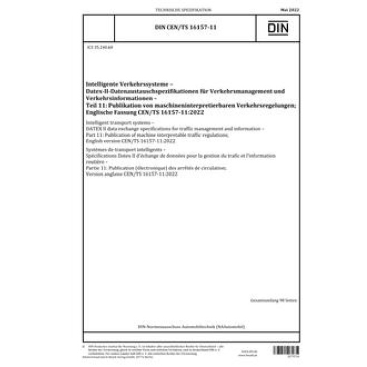 DIN CEN/TS 16157-11 PDF