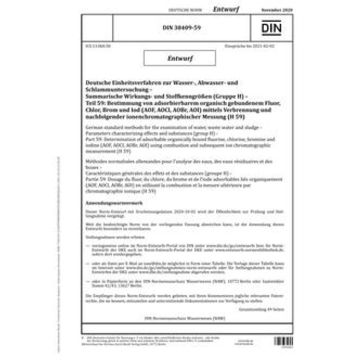 DIN 38409-59 &#8211; DRAFT PDF