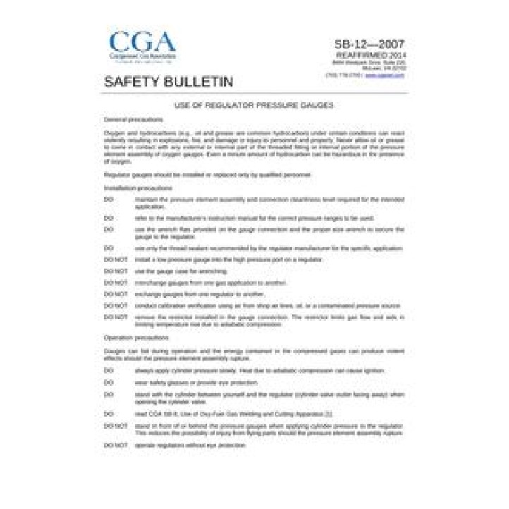 CGA SB-12 (R2014) PDF