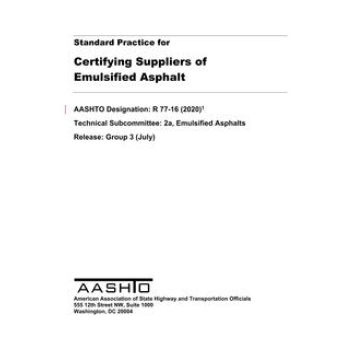 AASHTO R 77 PDF