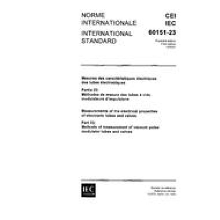 IEC 60151-23 Ed. 1.0 b PDF