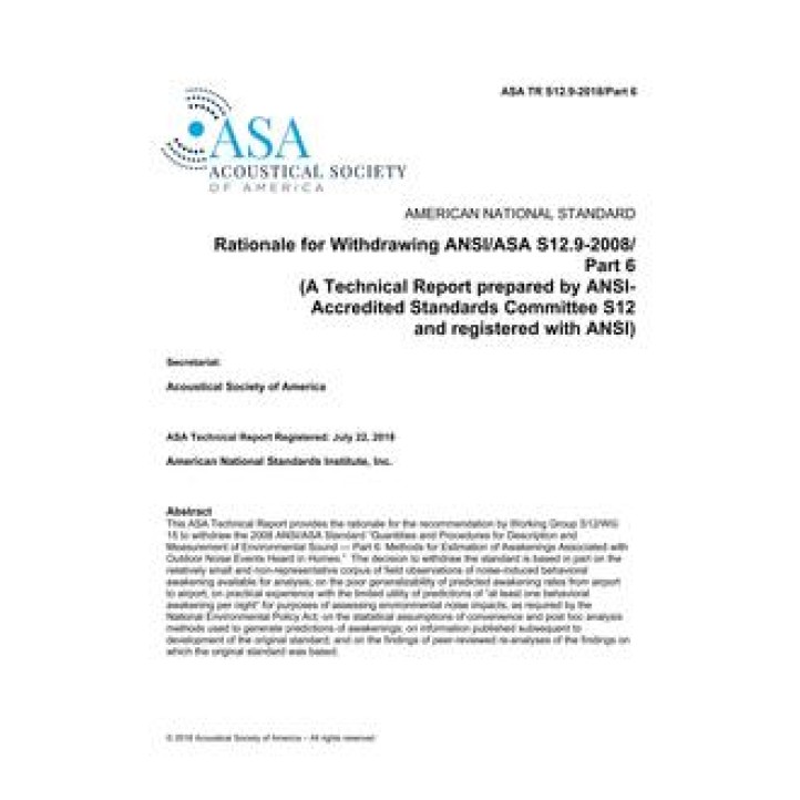 ASA TR S12.9 Part 6 PDF