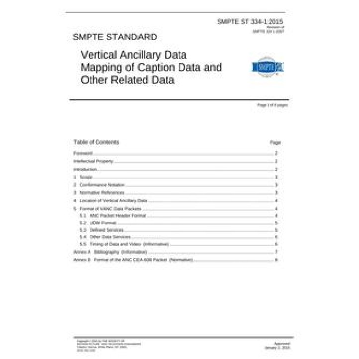 SMPTE ST 334-1 PDF