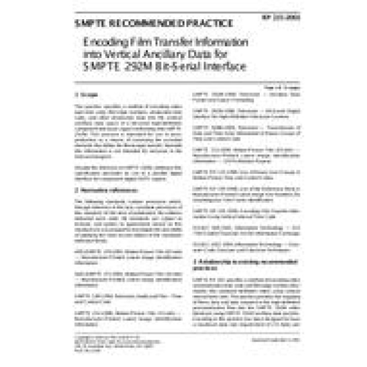 SMPTE RP 215 PDF