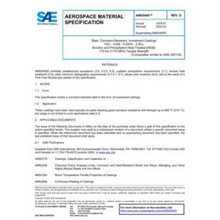 SAE AMS5400D PDF