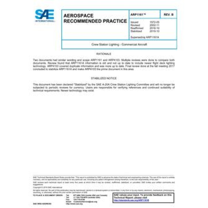 SAE ARP1161B PDF