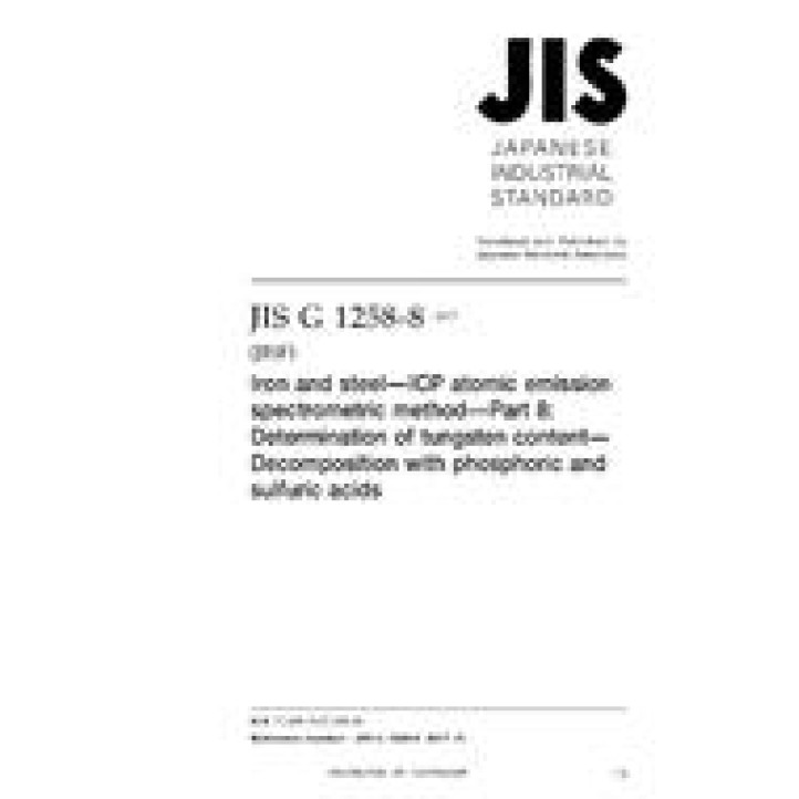 JIS G 1258-8 PDF