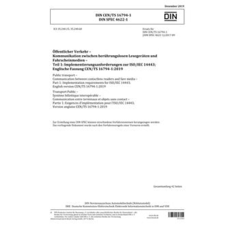 DIN CEN/TS 16794-1 PDF