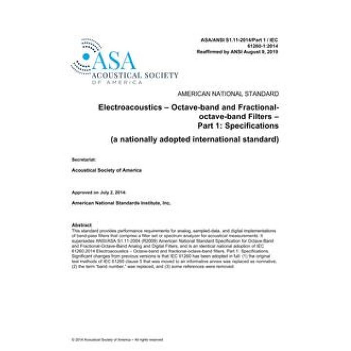 ASA S1.11 Part 1 PDF