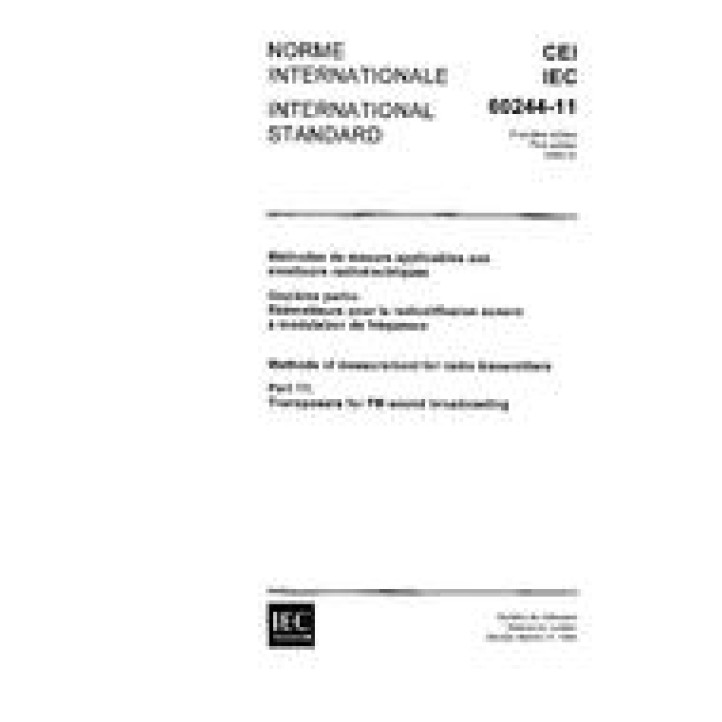 IEC 60244-11 Ed. 1.0 b PDF