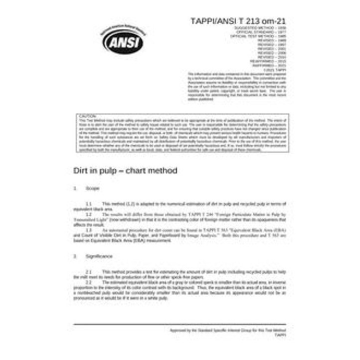 TAPPI T 213 PDF