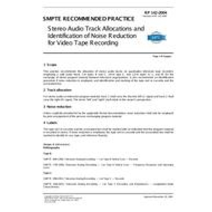 SMPTE RP 142 PDF