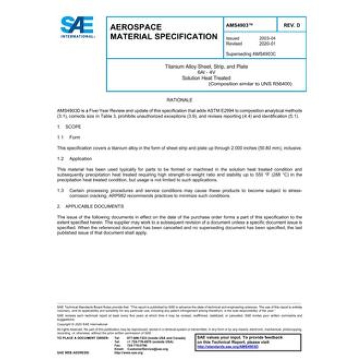 SAE AMS4903D PDF