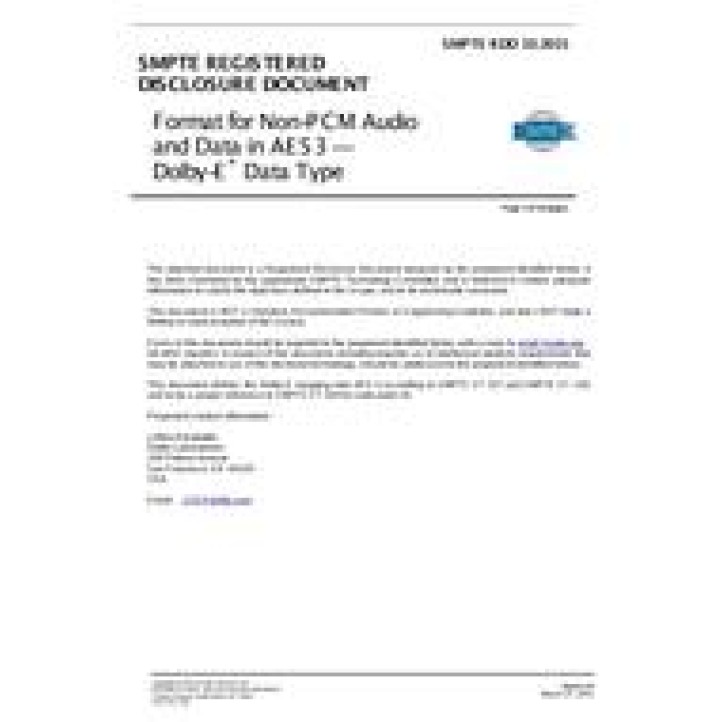 SMPTE RDD 33 PDF