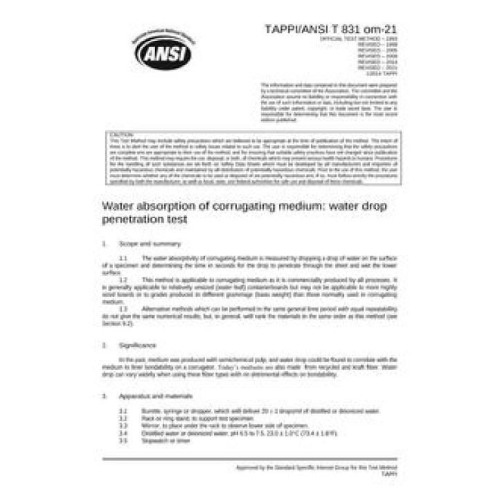 TAPPI T 831 PDF